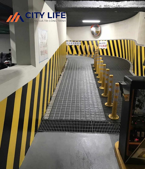Dịch vụ thi công chống trơn trượt dốc tầng hầm City Life