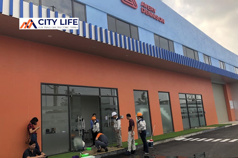 Chống trơn trượt nền sảnh tại công ty Avery Dennison – Citylife